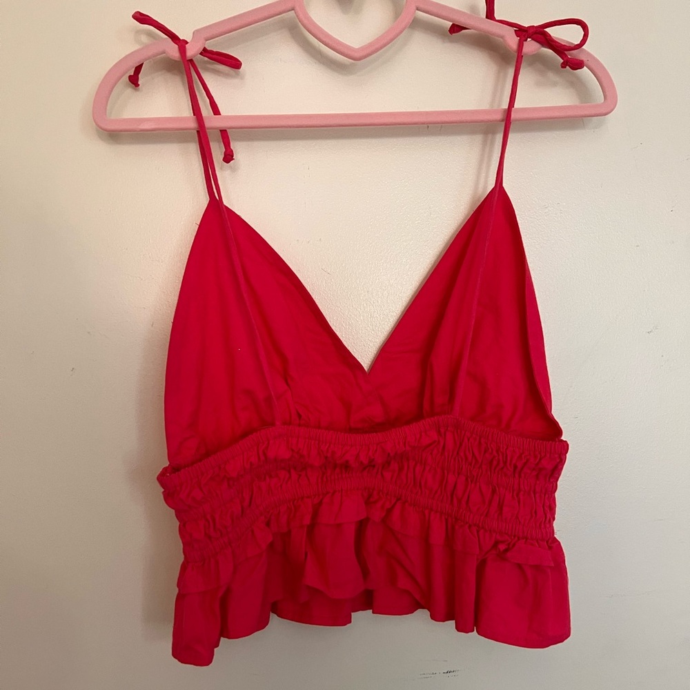 Women's Pink Sleeveless Top